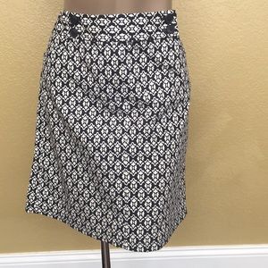 Ann Taylor Blue & White Skirt, Pockets 🌺 10 NWOT